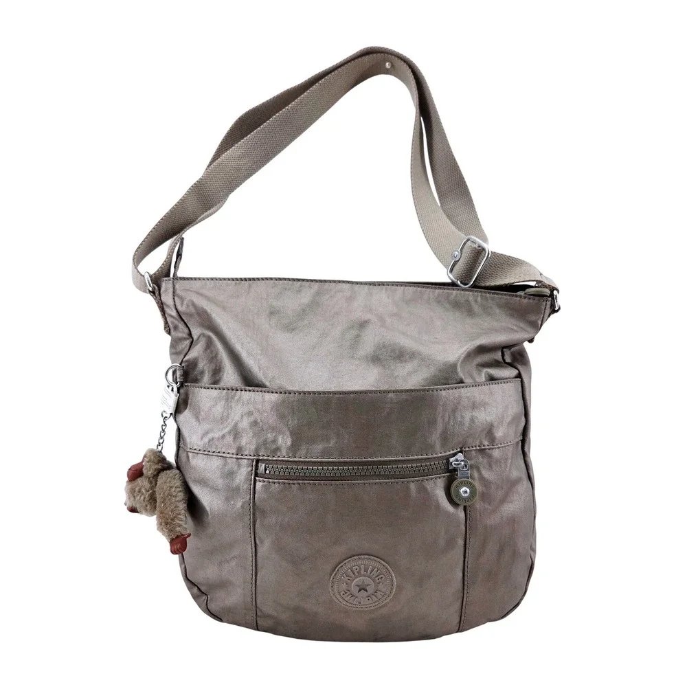 Kipling‎ Grey Large Crossbody Bag - Size 12x11x4